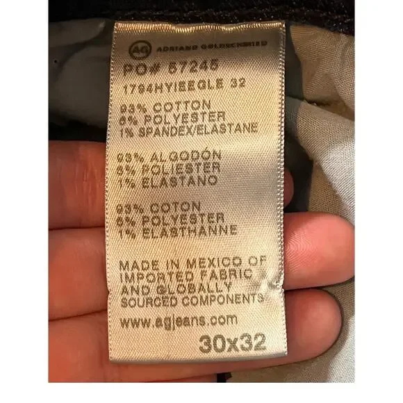 AG Adriano Goldschmied Jeans Everett slim straight blue size 30x32 - Picture 6 of 6